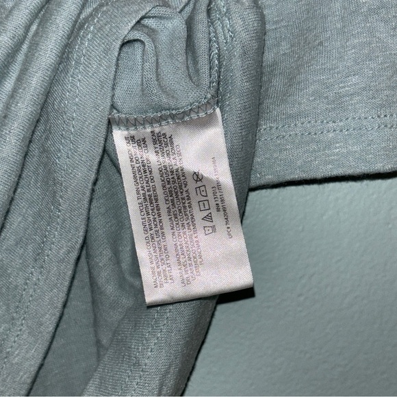 Orvis 3/4 Length Sleeve Linen Blend Shirt Womens Size Large Blue Green Color - Picture 5 of 6